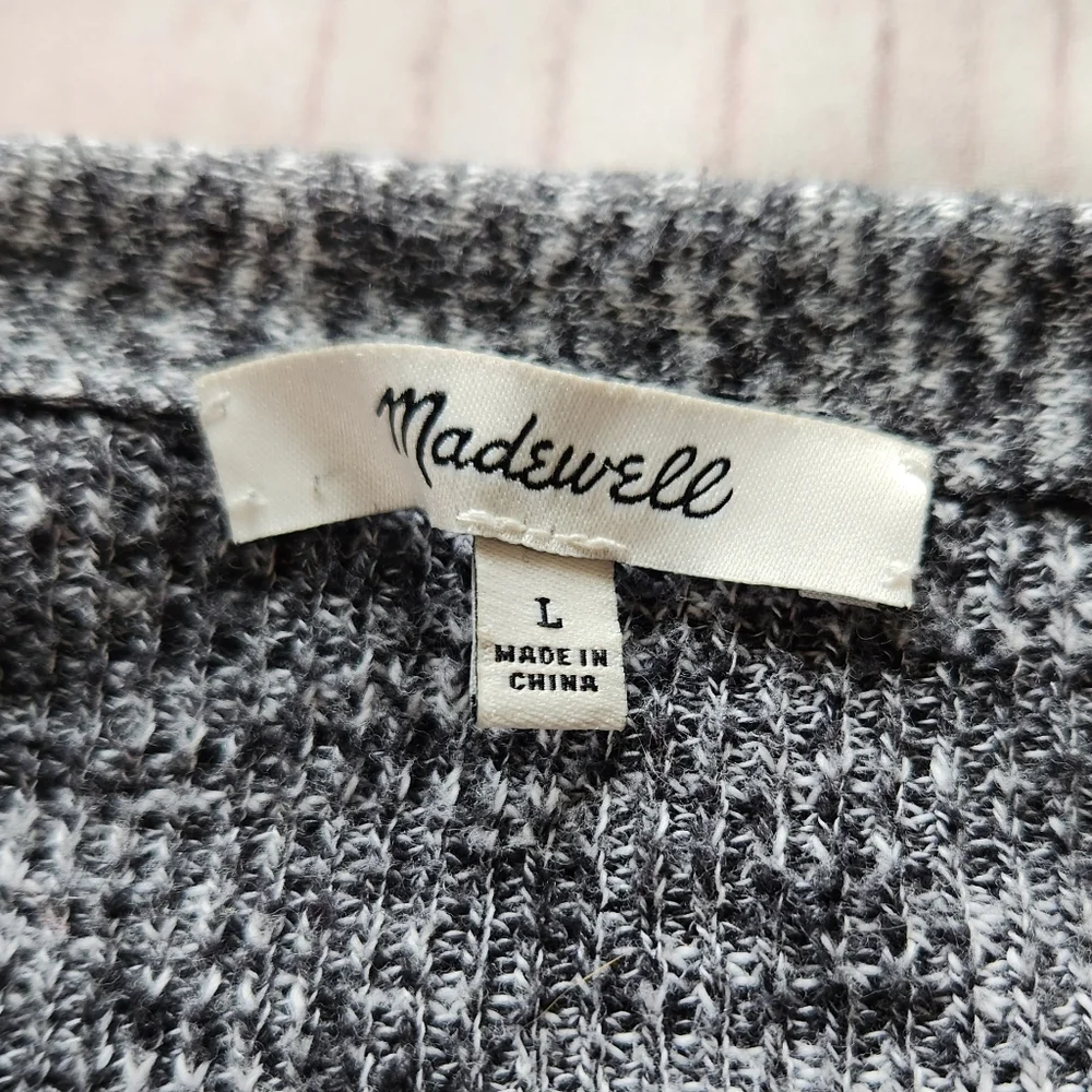 Madewell 'Fieldwalk Cardigan' Button Sweater Heather Marl Gray, Women's Size L